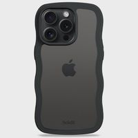 Holdit Wavy Case für das iPhone 14 Pro - Black / Transparent