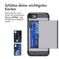 imoshion Backcover mit Kartenfach Apple iPhone SE (2022 / 2020) / 8 / 7 - Grau