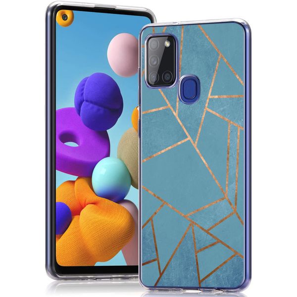 imoshion Design Hülle für das Samsung Galaxy A21s - Blue Graphic