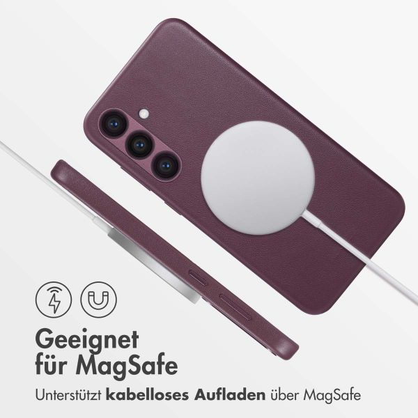 Accezz MagSafe Leather Backcover für das Samsung Galaxy S24 Plus - Heath Purple