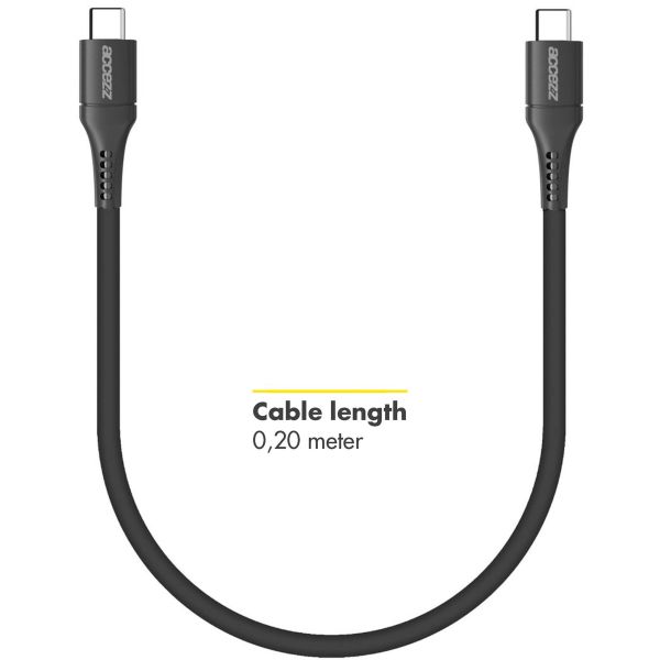 Accezz USB-C auf USB-C Kabel für das Samsung Galaxy S21 Ultra - 0,2 m - Schwarz