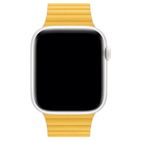 Apple ﻿Lederarmband M für das Apple Watch Series 1-10 / SE / Ultra (2) - 42/44/45/46/49 mm - Gelb