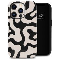 Selencia Vivid Back Cover iPhone 14 Pro - Art Wave Black