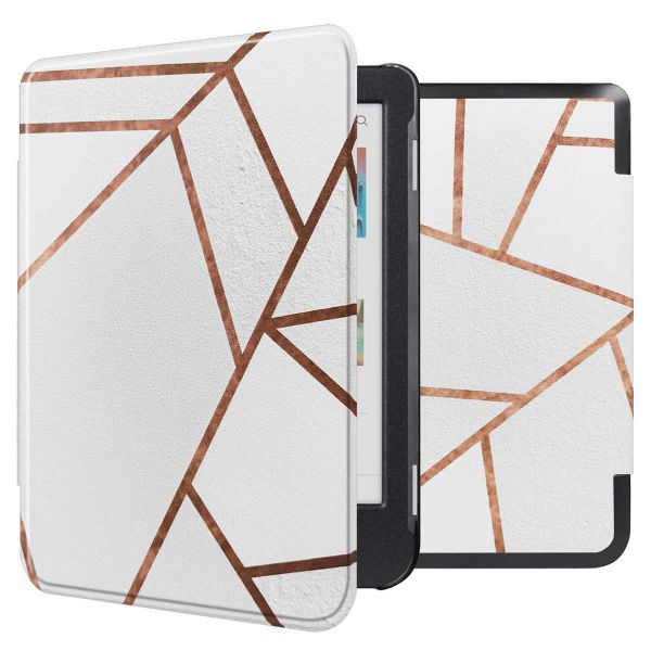 imoshion Design Slim Hard Case Sleepcover für das Kobo Clara Colour / Kobo Clara BW - White Graphic