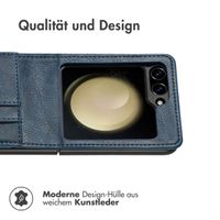 imoshion Luxuriöse Klapphülle Samsung Galaxy Z Flip 7 FE - Dunkelblau