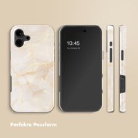 Selencia Vivid Back Cover Apple iPhone 16 - Golden Beige Marble