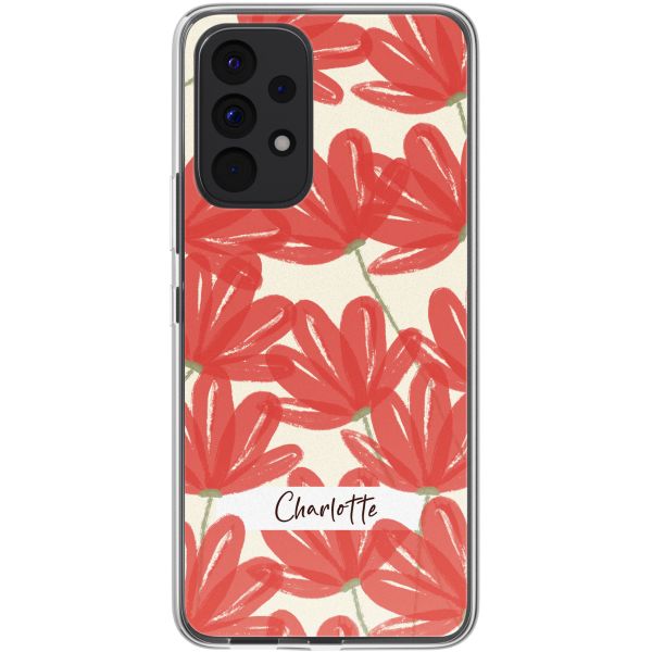 Personalisierte Hülle mit Blumen Samsung Galaxy A54 (5G) - Transparent