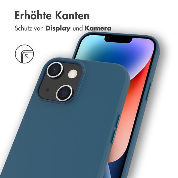 Accezz Leather Backcover mit MagSafe für das iPhone 14 Plus - Dunkelblau