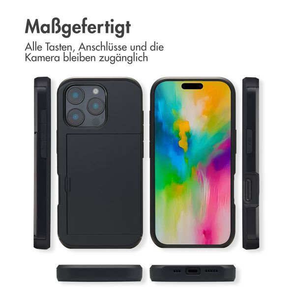 imoshion Backcover mit Kartenfach Apple iPhone 16 Pro - Schwarz
