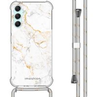 imoshion Design Hülle mit Band für das Samsung Galaxy A34 (5G) - White Marble