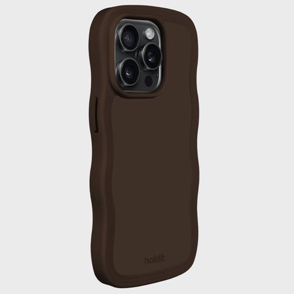 Holdit Wavy Case Apple iPhone 15 Pro - Chocolate