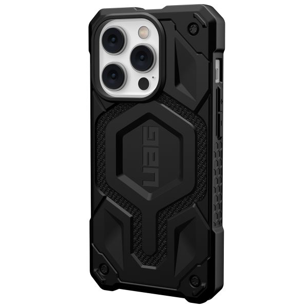 UAG Monarch Backcover MagSafe für das iPhone 14 Pro - Kevlar Black