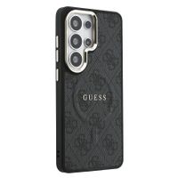 Guess 4G Leather Back Cover mit MagSafe Samsung Galaxy S26 Ultra - Gold Edge - Black