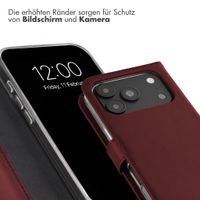 Selencia Echtleder Klapphülle Apple iPhone 18 Pro / 17 Pro - Burgundy