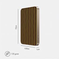 Selencia Vivid Powerbank 5.000 mAh - MagSafe und Qi - Desert Gold / Bonbon Stripe Matcha