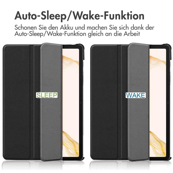 imoshion Trifold Klapphülle Samsung Galaxy Tab S8 / S7 - Schwarz