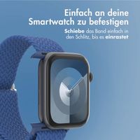 imoshion Gewebtes Nylonarmband für die Apple Watch Series 1 bis 9 / SE (38/40/41 mm) | Series 10 (42 mm) - Dunkelblau