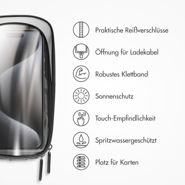 imoshion Fahrradhalter Spritzwassergeschützt - mit Sonnenblende - Schwarz