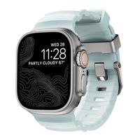 Nomad Rocky Point Armband für das  Apple Watch Series 1 t/m 11 / SE / Ultra (44/45/46/49 mm) - Icy Blue Glow TItanium