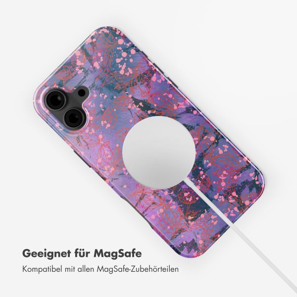 Selencia Vivid Rückabdeckung mit MagSafe iPhone 16 - Fresh Paint Flower Orange