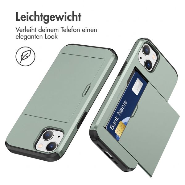 imoshion Backcover mit Kartenfach Apple iPhone 14 - Dunkelgrün