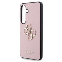 Guess 4G Metal Logo Saffiano Backcover Samsung Galaxy S25 - Rosa