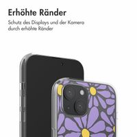 imoshion  Design Hülle für das iPhone 15 - Tropical Violet Flowers Connect