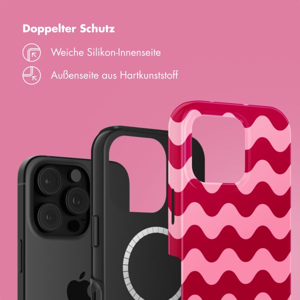 Selencia Vivid Tough Back Cover mit MagSafe für das iPhone 16 Pro - Wave Vibes Lipstick