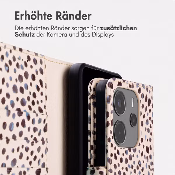 imoshion Design Klapphülle Xiaomi Redmi Note 14 (4G) - Black And White Dots