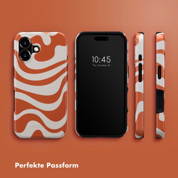Selencia Vivid Tough Back Cover MagSafe für das Apple iPhone 16 - Dream Swirl Orange