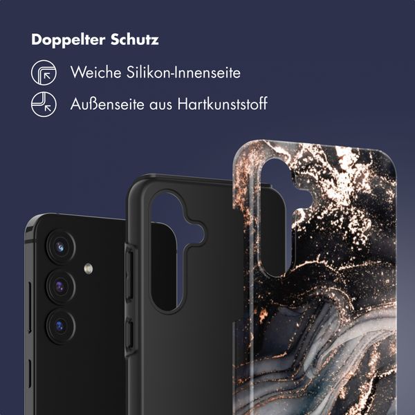 Selencia Vivid Back Cover Samsung Galaxy S25 FE - Chic Marble Black