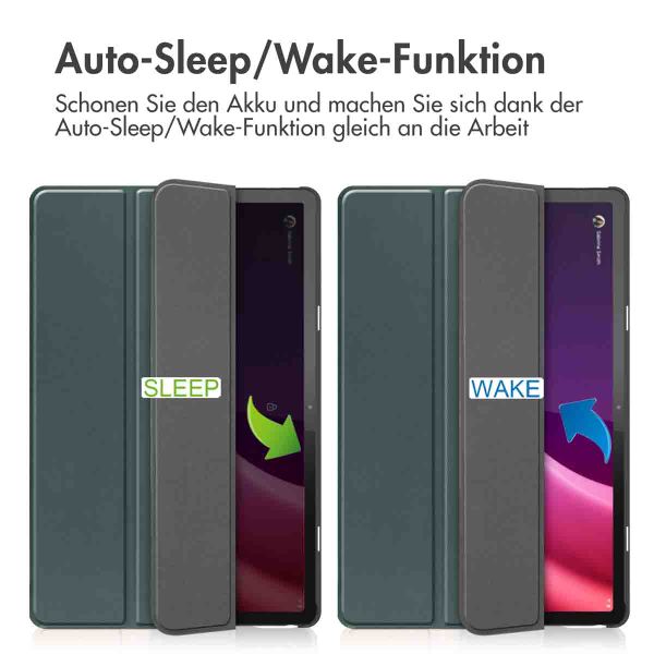 imoshion Trifold Klapphülle Lenovo Tab P11 (2nd gen) - Dunkelgrün