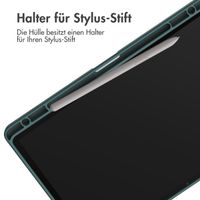 imoshion Trifold Hardcase Klapphülle für das Samsung Galaxy Tab S10 Plus / Tab S9 Plus / Tab S9 Plus FE 12.4 Zoll - Grün