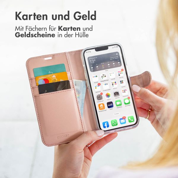 Accezz Wallet TPU Klapphülle für das Samsung Galaxy S22 Plus - Rose Gold