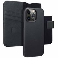 Accezz 2-in-1 Klapphülle aus Leder mit MagSafe für das Apple iPhone 15 Pro Max - Onyx Black