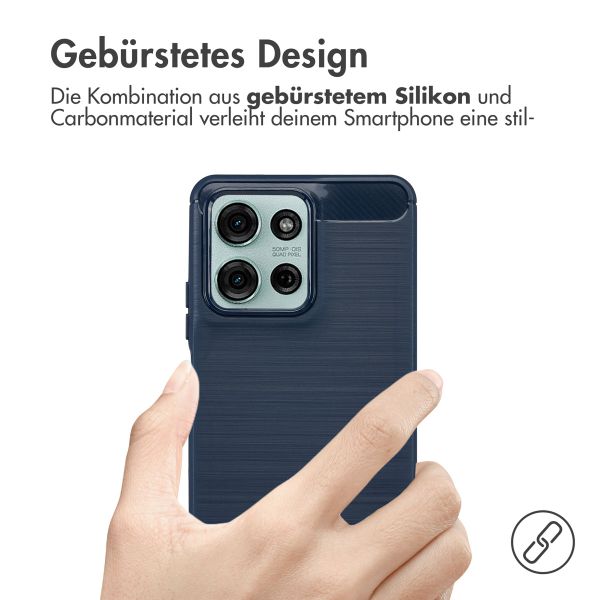 imoshion Brushed Back Cover Motorola Moto G75 5G - Dunkelblau
