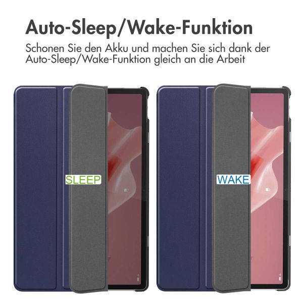 imoshion Trifold Klapphülle Lenovo Tab P12 - Dunkelblau