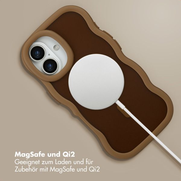 Selencia Wavy Backcover mit MagSafe Apple iPhone 17 - Mocha Brown