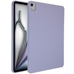Accezz Liquid Silicone Back Cover mit Stifthalter Apple iPad Air 13 Zoll (2025) M3 / (2024) M2 - Lila