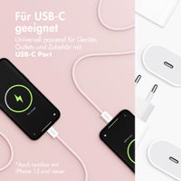 imoshion USB-C-zu-USB-C-Kabel – Geflochten – 2 Meter – Rosa