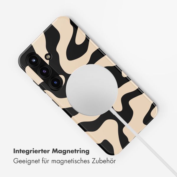 Selencia Vivid Rückabdeckung mit MagSafe Samsung Galaxy S25 - Art Wave Black