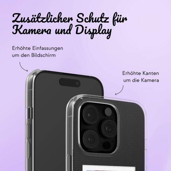 Personalisierte Hülle mit Polaroid Apple iPhone 16 pro - Transparent