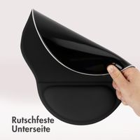 imoshion Ergonomisches Mauspad - Mauspad mit Handgelenkstütze - 30 x 25 cm - Schwarz