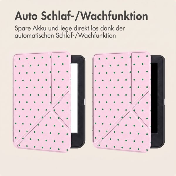 imoshion Design Klappbare Klapphülle Kobo Clara Colour / BW - Happy Dots