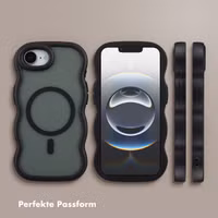 Selencia Wavy Backcover mit MagSafe Apple iPhone 16e - Schwarz
