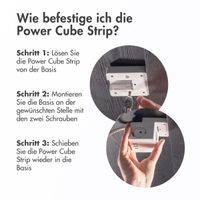 Accezz PowerCube Strip | 6-in-1 - 1x USB-C + 2x USB-A + 3x Steckdose - 4000 Watt - Weiß