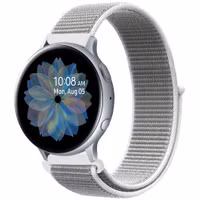 imoshion Nylonarmband für das  Samsung Galaxy Watch 4 / 5 / 6 / 7 / FE (20 mm) - Weiß