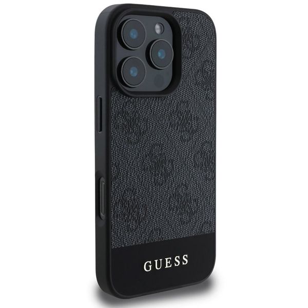 Guess Bottom Stripe 4G Back Cover Apple iPhone 16 Pro Max - Grau