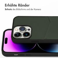 Accezz Premium Leather Card Slot Back Cover für das Apple iPhone 14 Pro Max - Grün