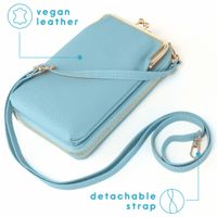 imoshion Vegane Leder-Handytasche Crossbody - Blau